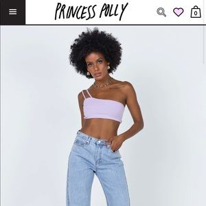 Princess polly cropped purple tank top